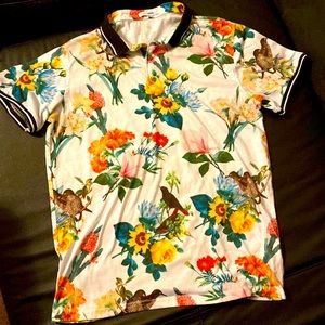 Floral polo shirt
